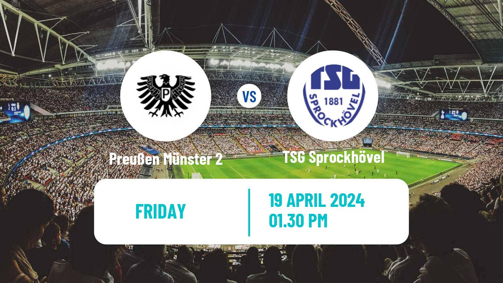 Soccer German Oberliga Westfalen Preußen Münster 2 - TSG Sprockhövel