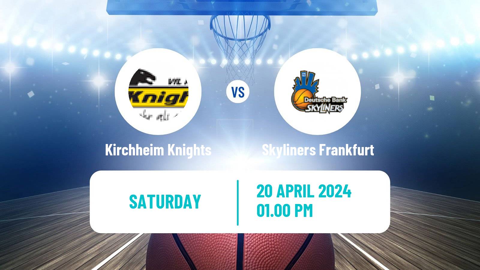 Basketball German Pro A Basketball Kirchheim Knights - Skyliners Frankfurt