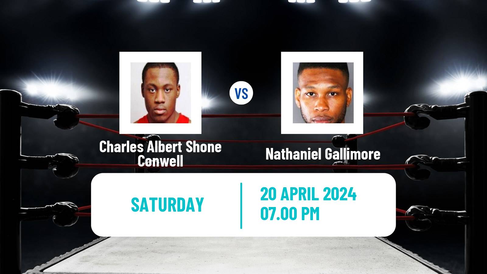 Boxing Light Middleweight Others Matches Men Charles Albert Shone Conwell - Nathaniel Gallimore