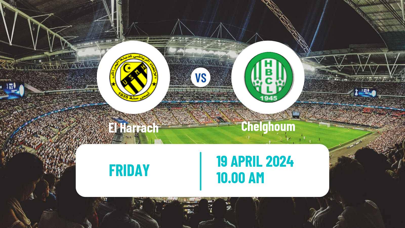 Soccer Algerian Ligue 2 El Harrach - Chelghoum