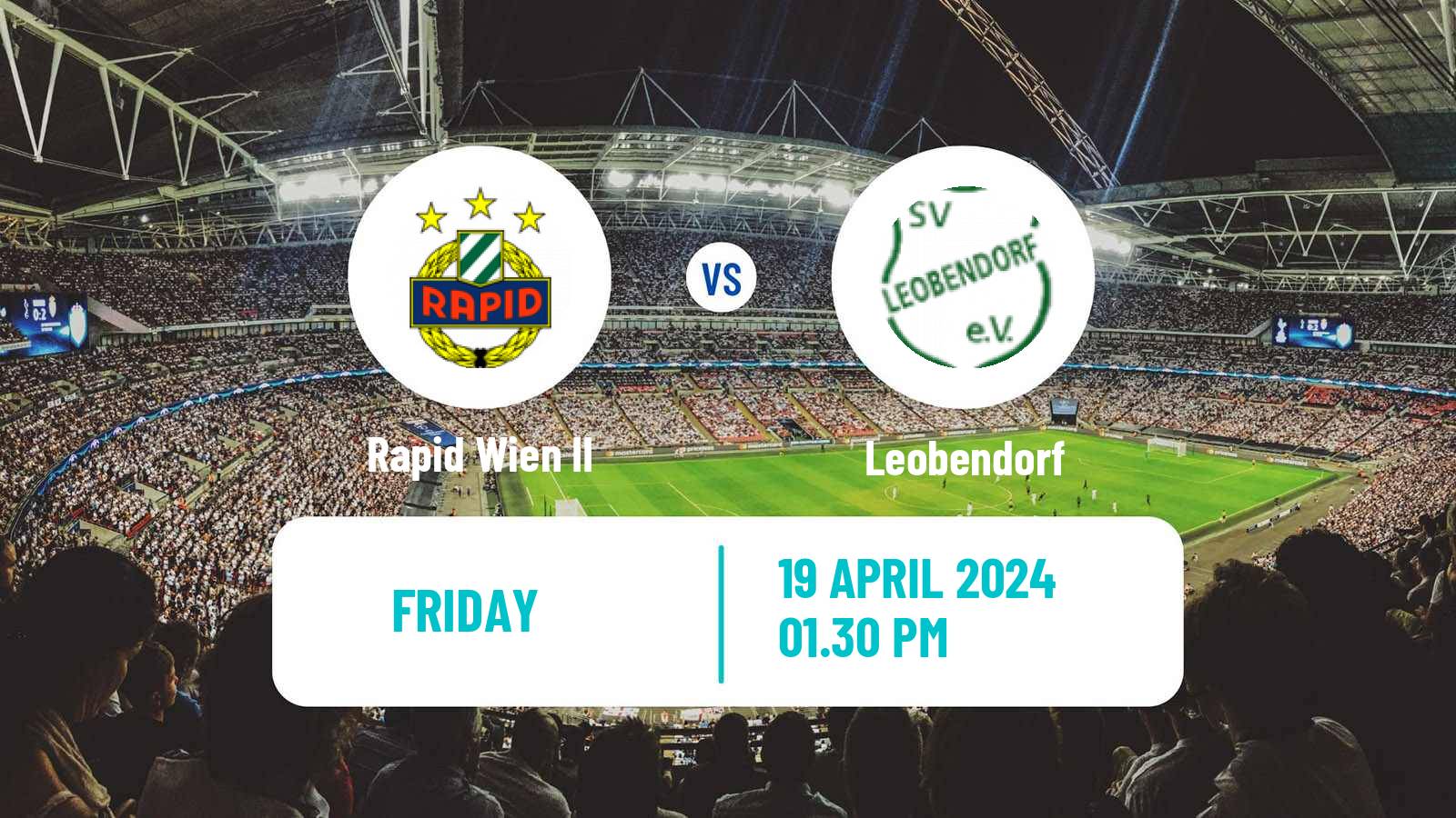 Soccer Austrian Regionalliga East Rapid Wien II - Leobendorf