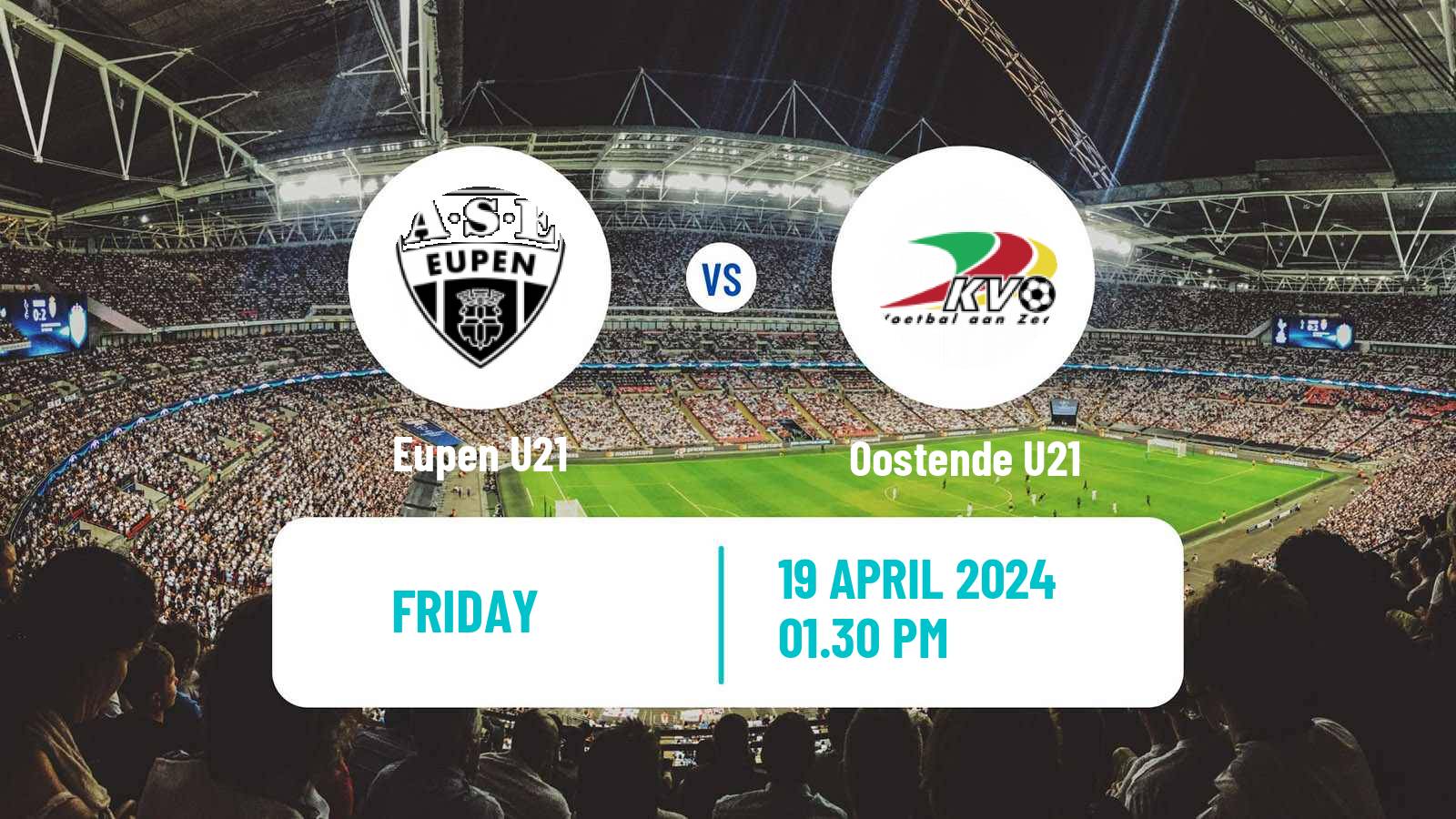 Soccer Belgian Pro League U21 Eupen U21 - Oostende U21