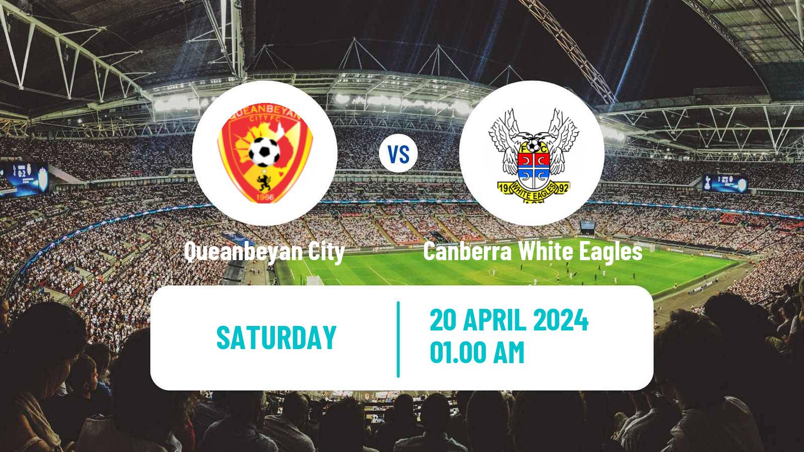 Soccer Australian Capital Premier League Queanbeyan City - Canberra White Eagles