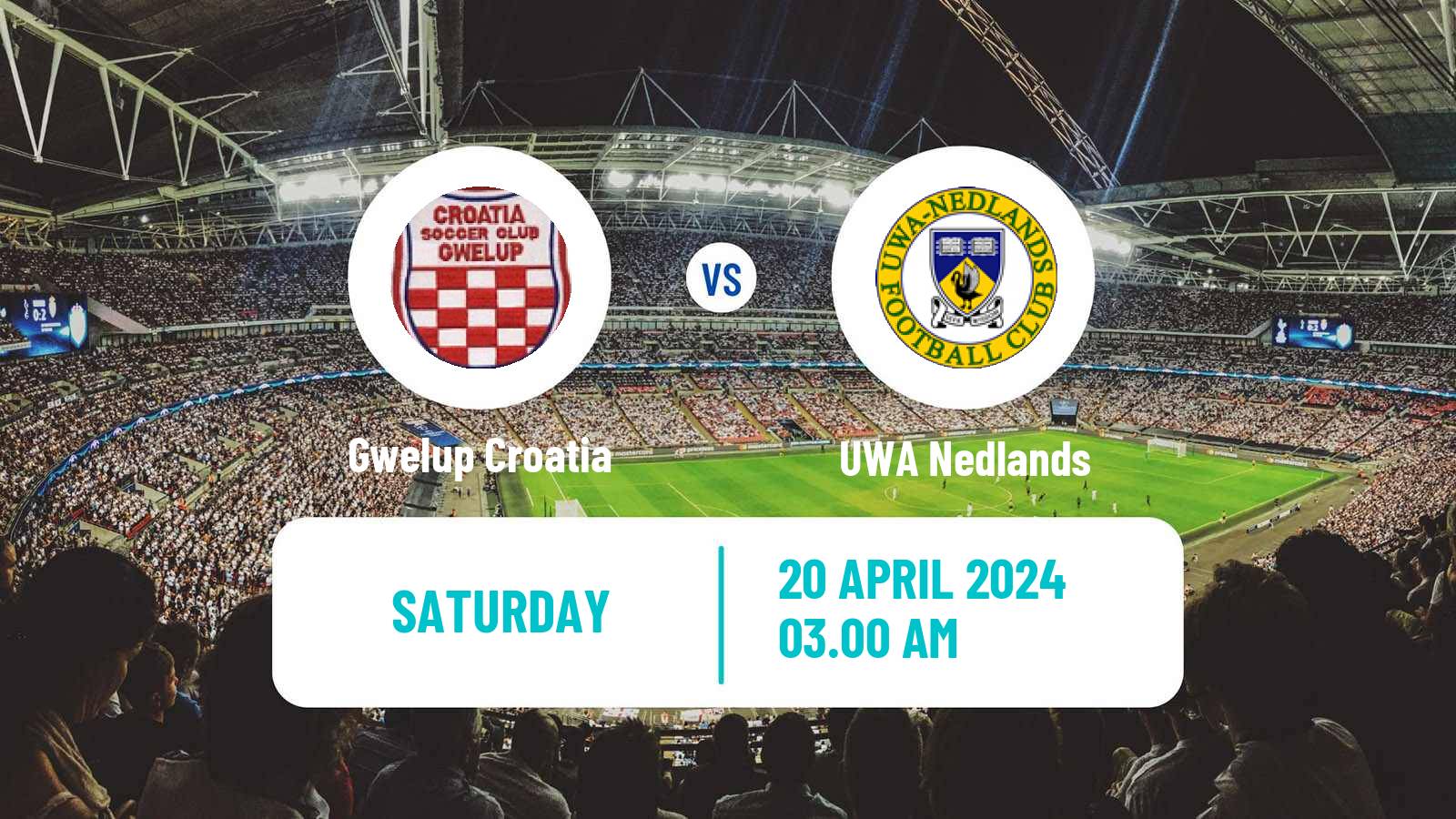 Soccer Australian WA State League Gwelup Croatia - UWA Nedlands