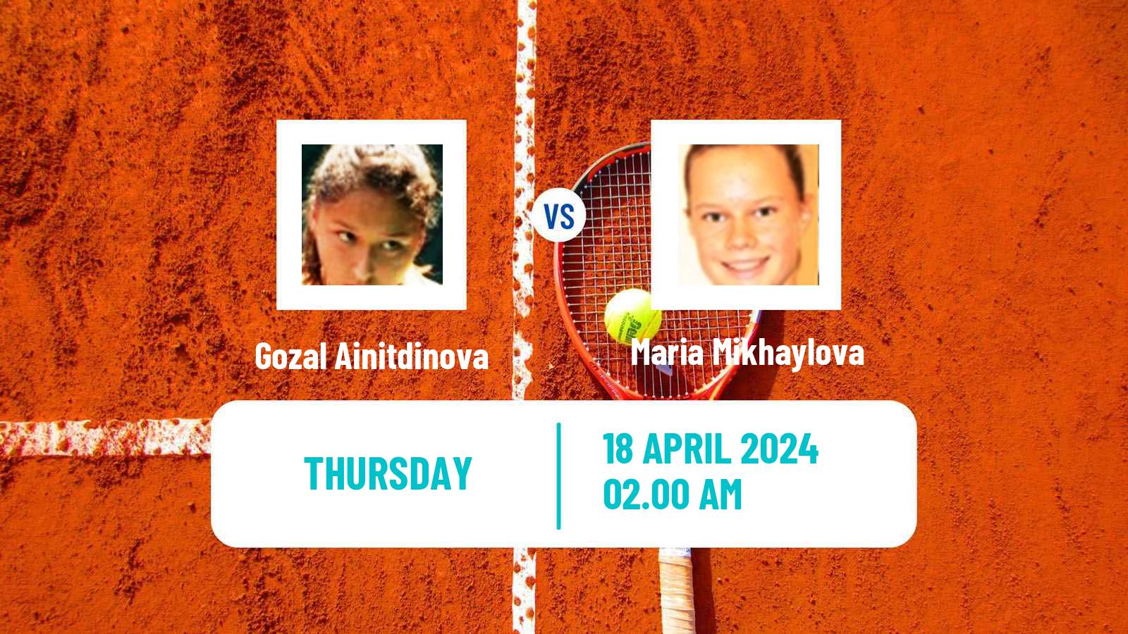 Tennis ITF W15 Shymkent Women Gozal Ainitdinova - Maria Mikhaylova