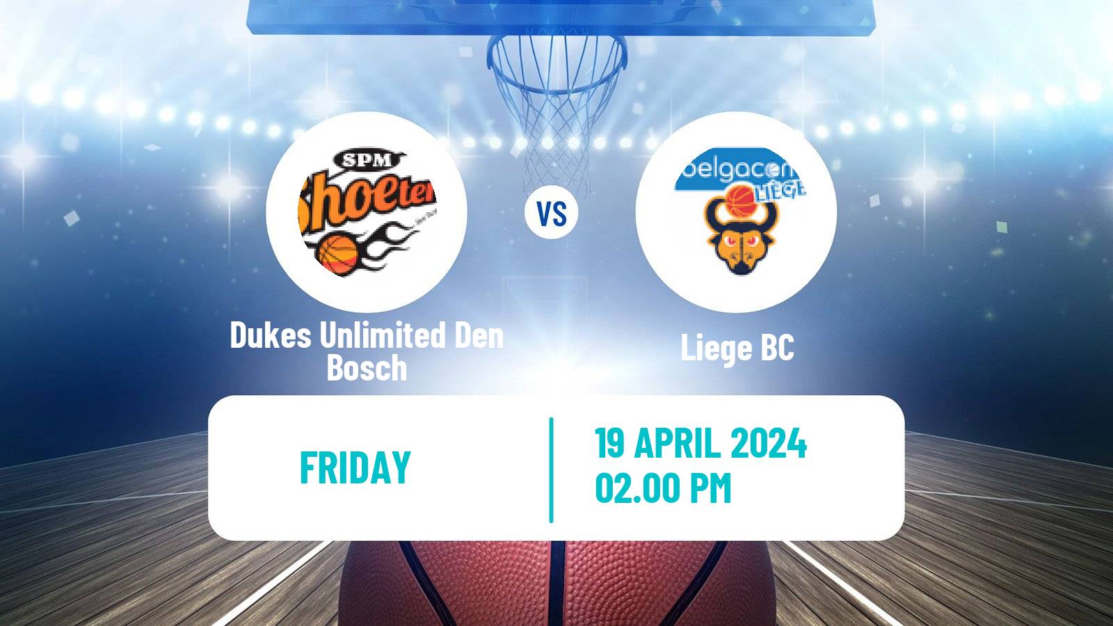 Basketball Dutch DBL Dukes Unlimited Den Bosch - Liege