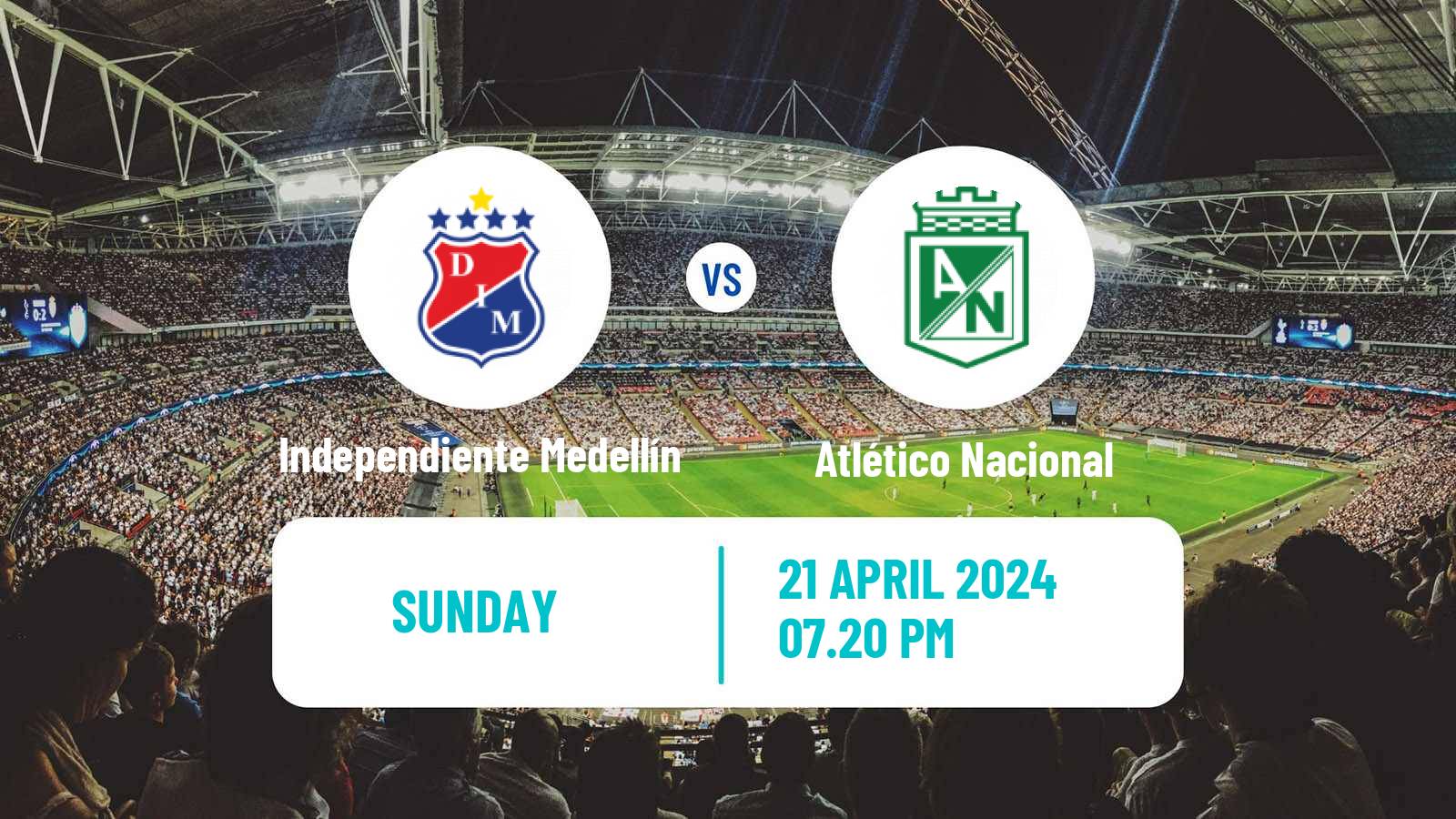 Soccer Colombian Primera A Independiente Medellín - Atlético Nacional