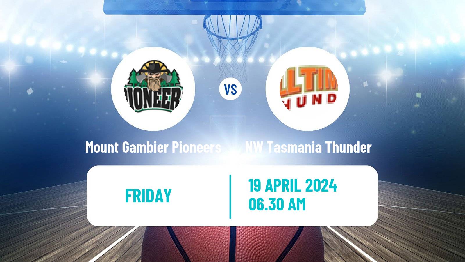 Basketball Australian NBL1 South Mount Gambier Pioneers - NW Tasmania Thunder