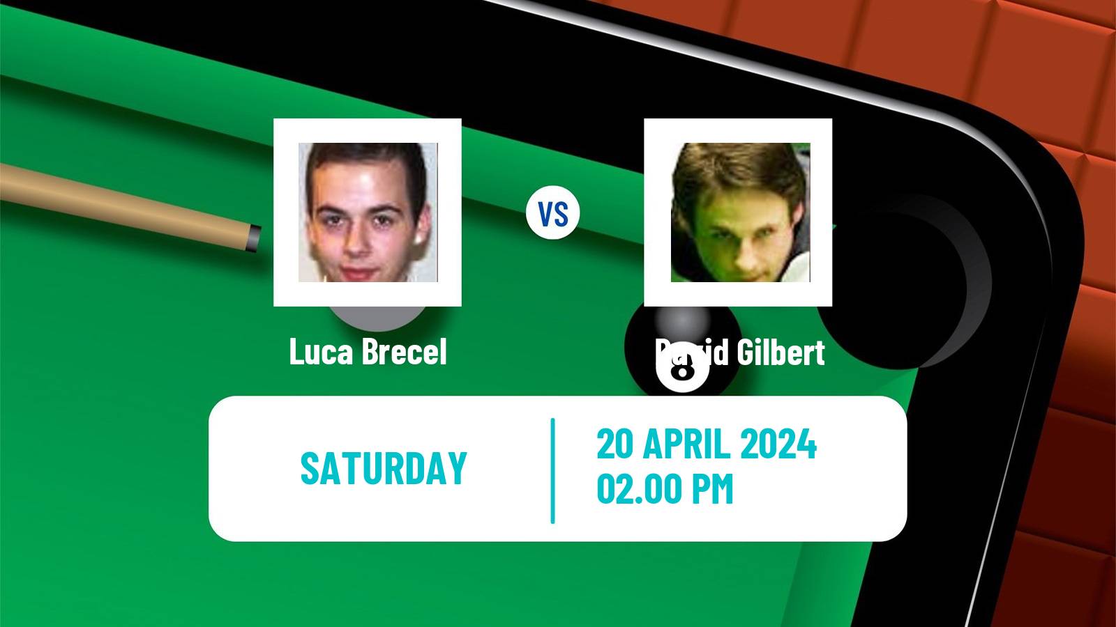 Snooker World Championship Luca Brecel - David Gilbert