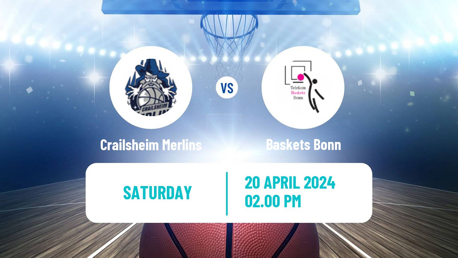 Basketball German BBL Crailsheim Merlins - Baskets Bonn