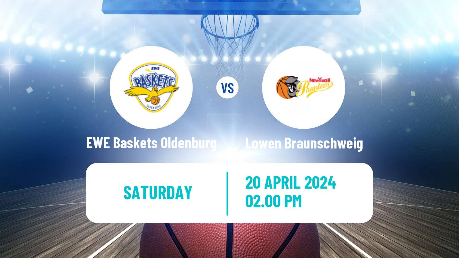 Basketball German BBL EWE Baskets Oldenburg - Lowen Braunschweig