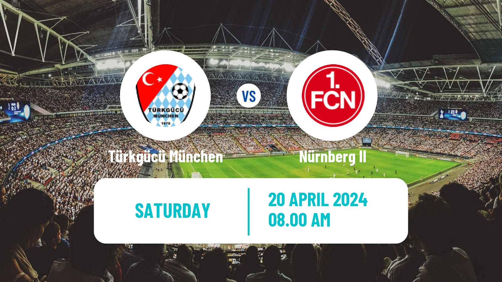 Soccer German Regionalliga Bayern Türkgücü München - Nürnberg II