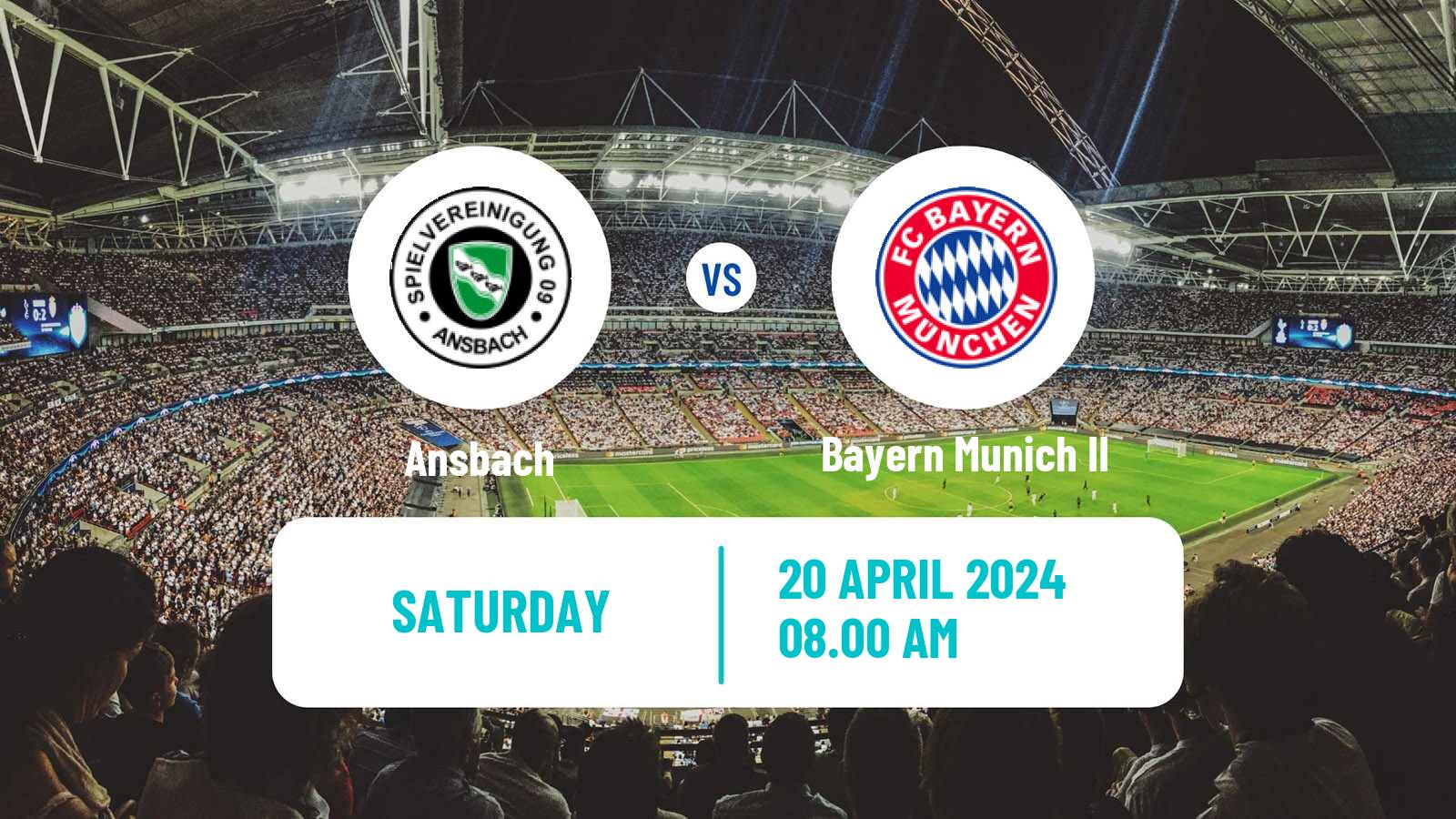 Soccer German Regionalliga Bayern Ansbach - Bayern Munich II