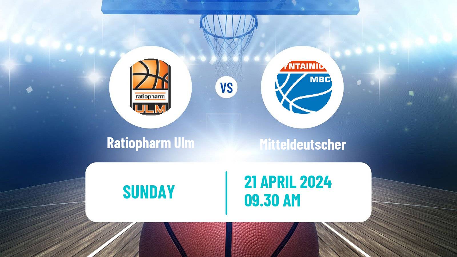 Basketball German BBL Ratiopharm Ulm - Mitteldeutscher