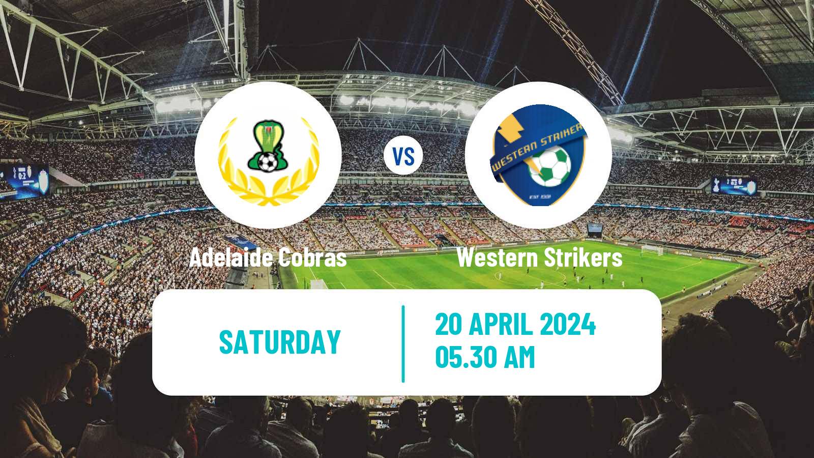 Soccer Australian SA State League Adelaide Cobras - Western Strikers
