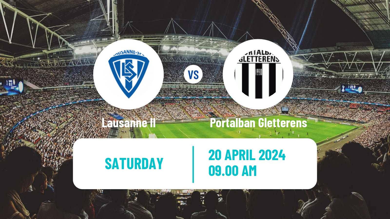 Soccer Swiss 1 Liga Classic Group 1 Lausanne II - Portalban Gletterens