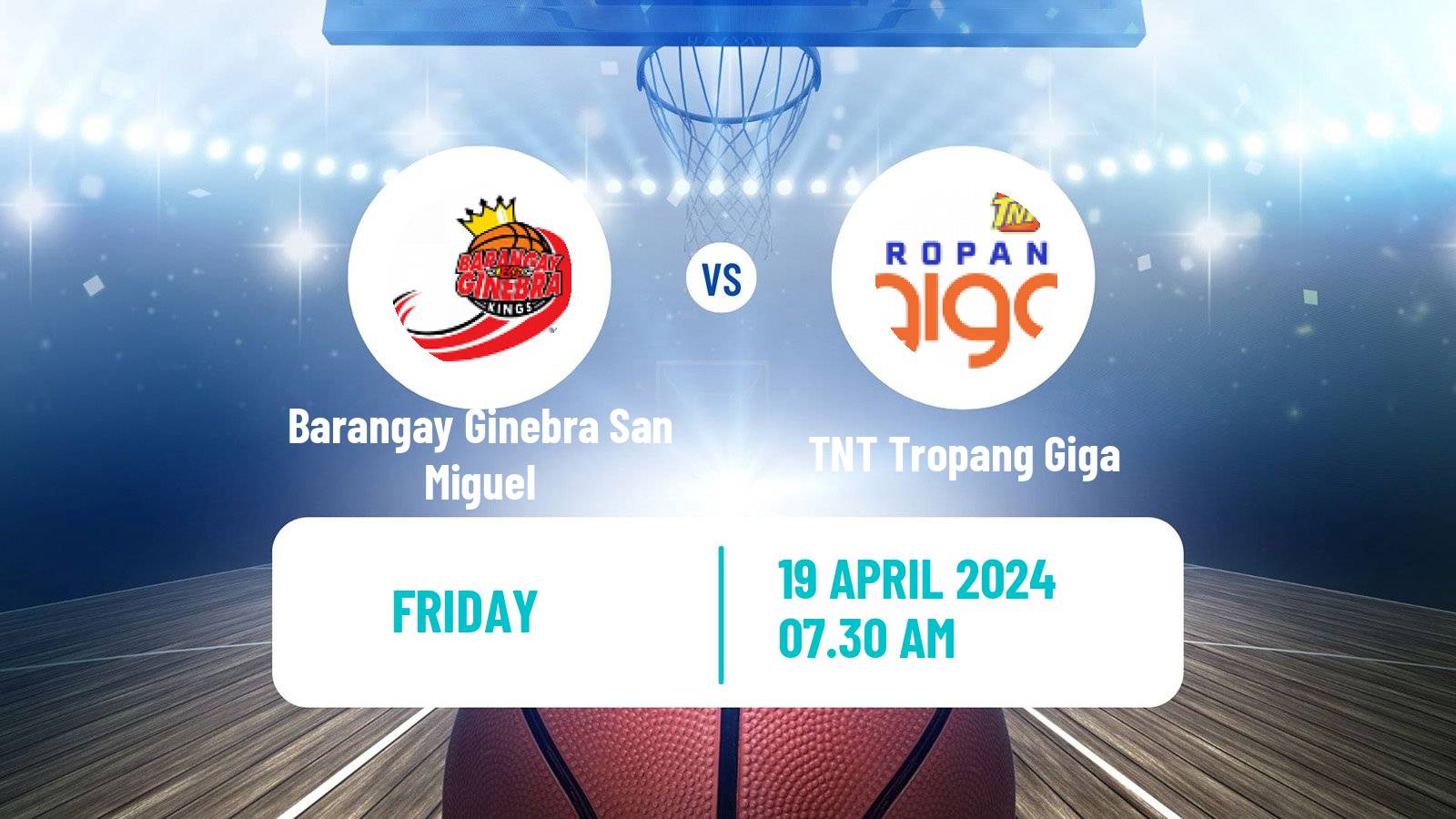 Basketball Philippines Cup Barangay Ginebra San Miguel - TNT Tropang Giga