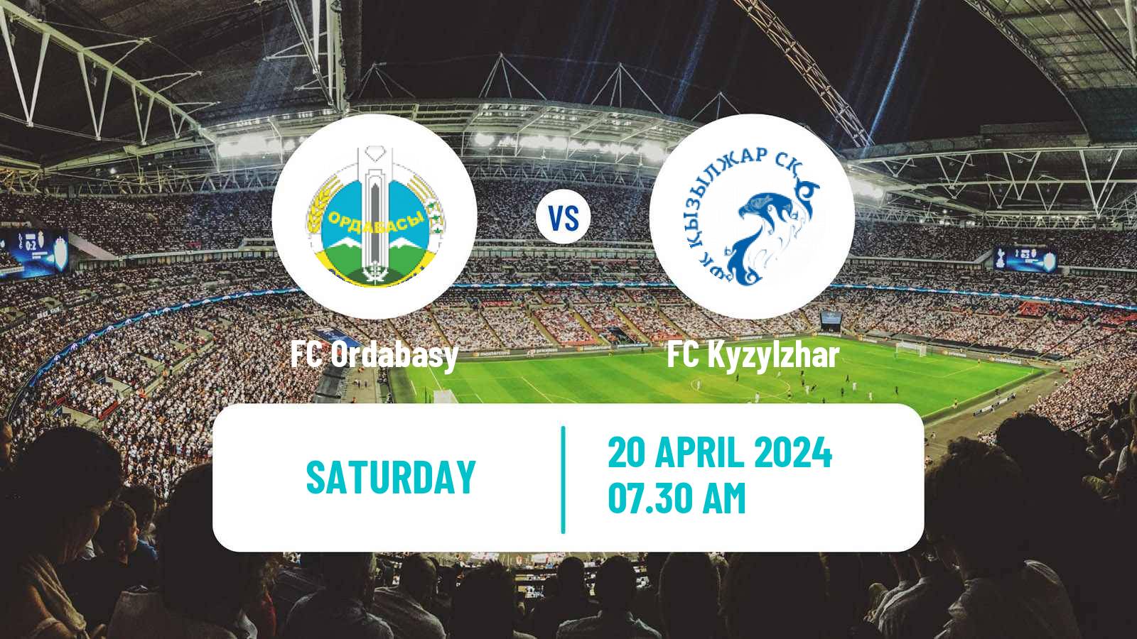 Soccer Kazakh Premier League Ordabasy - Kyzylzhar