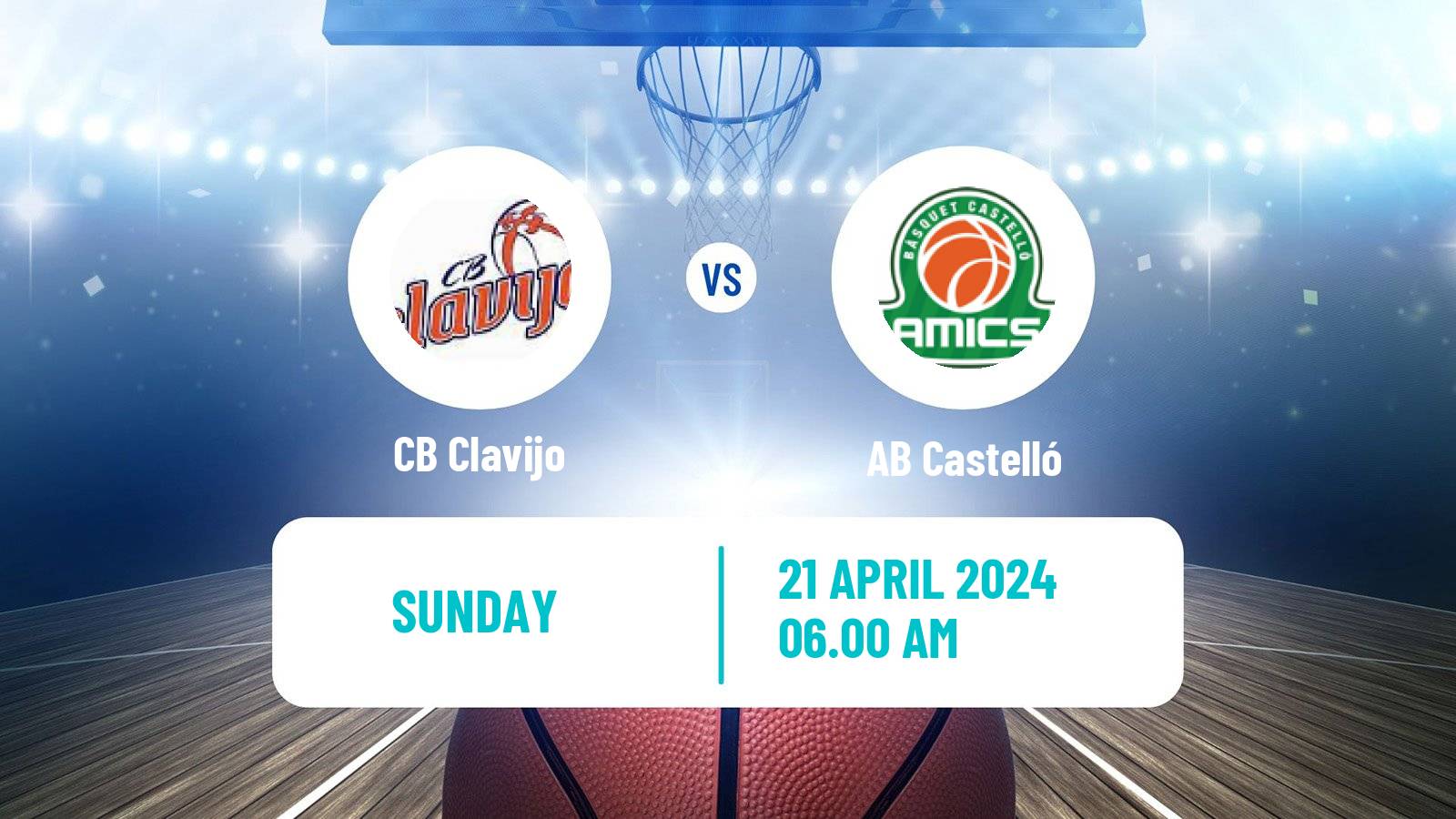 Basketball Spanish LEB Oro Clavijo - Castelló