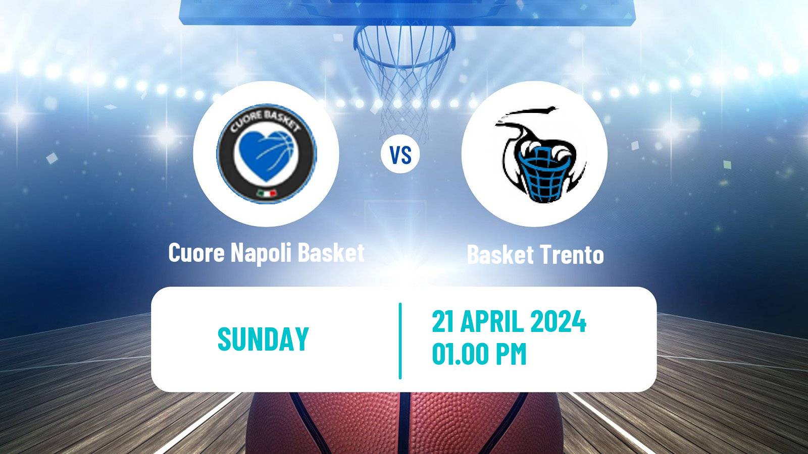 Basketball Italian Lega A Basketball Cuore Napoli Basket - Basket Trento