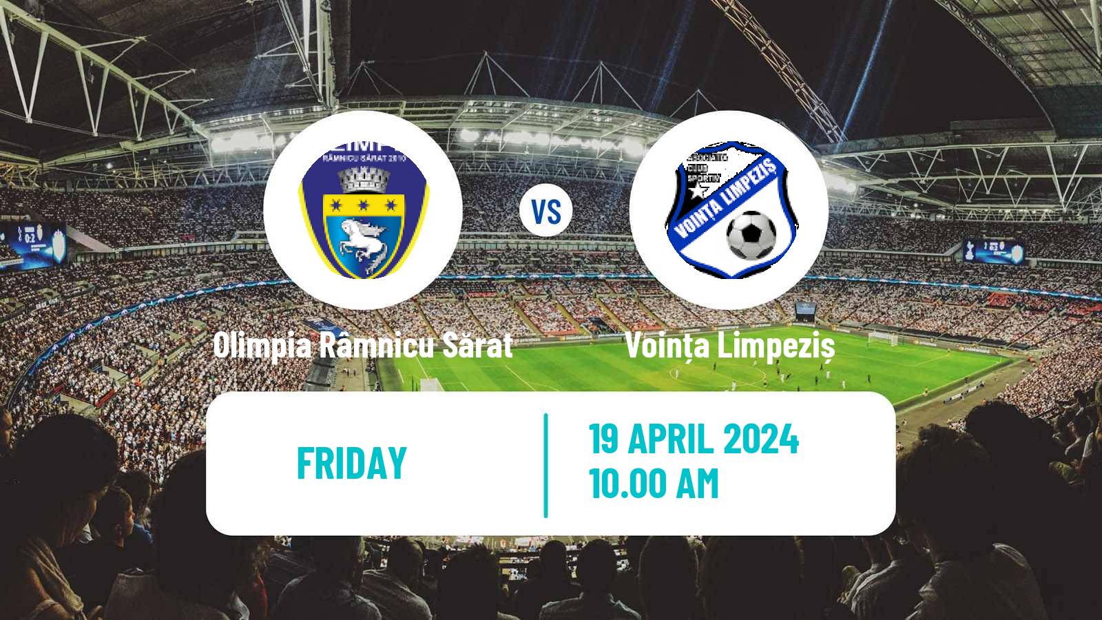 Soccer Romanian Liga 3 - Seria 2 Olimpia Râmnicu Sărat - Voința Limpeziș