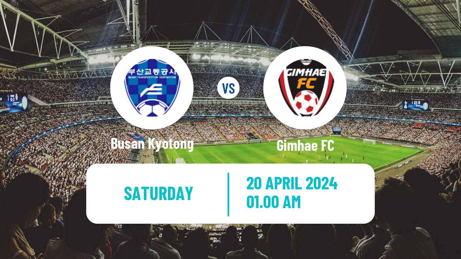 Soccer South Korean K3 League Busan Kyotong - Gimhae