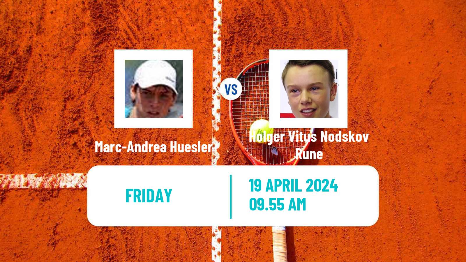 Tennis ATP Munich Marc-Andrea Huesler - Holger Vitus Nodskov Rune