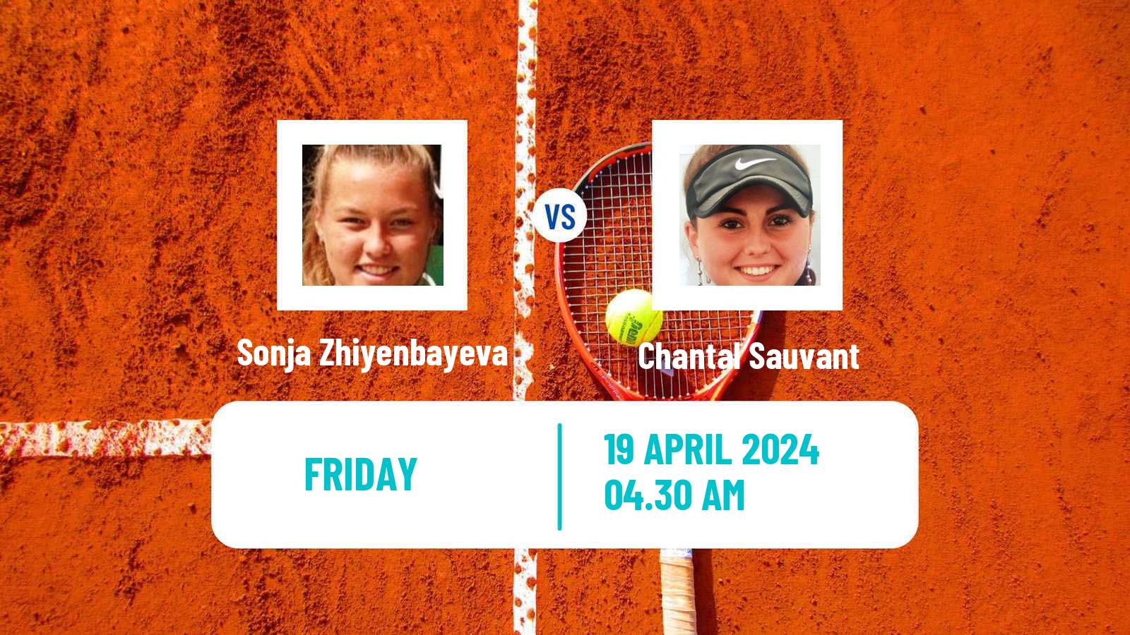 Tennis ITF W15 Antalya 10 Women Sonja Zhiyenbayeva - Chantal Sauvant