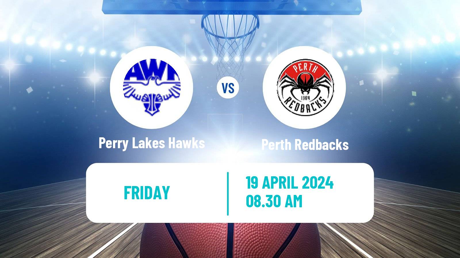 Basketball Australian NBL1 West Perry Lakes Hawks - Perth Redbacks
