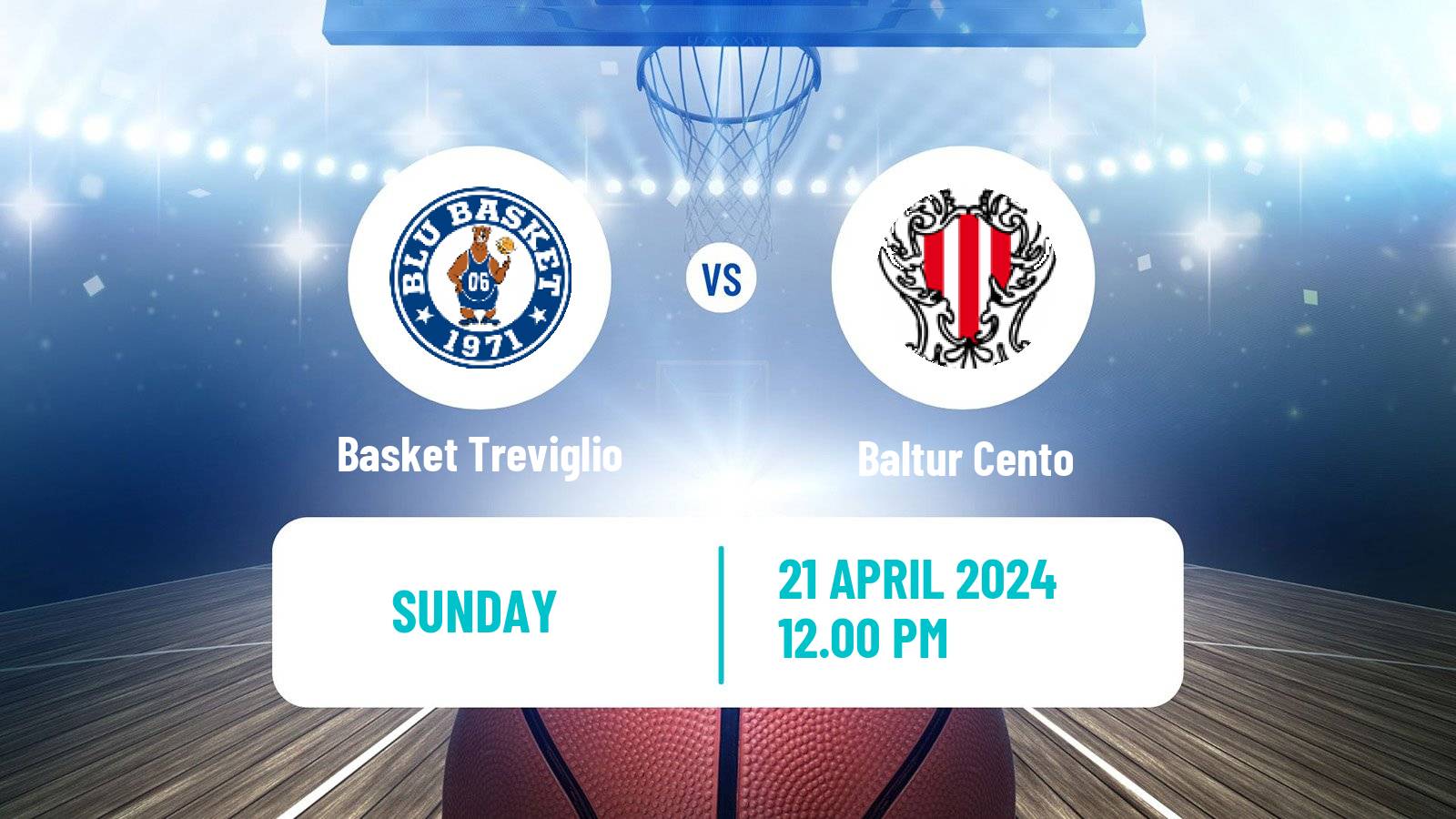 Basketball Italian Serie A2 Basketball Basket Treviglio - Baltur Cento