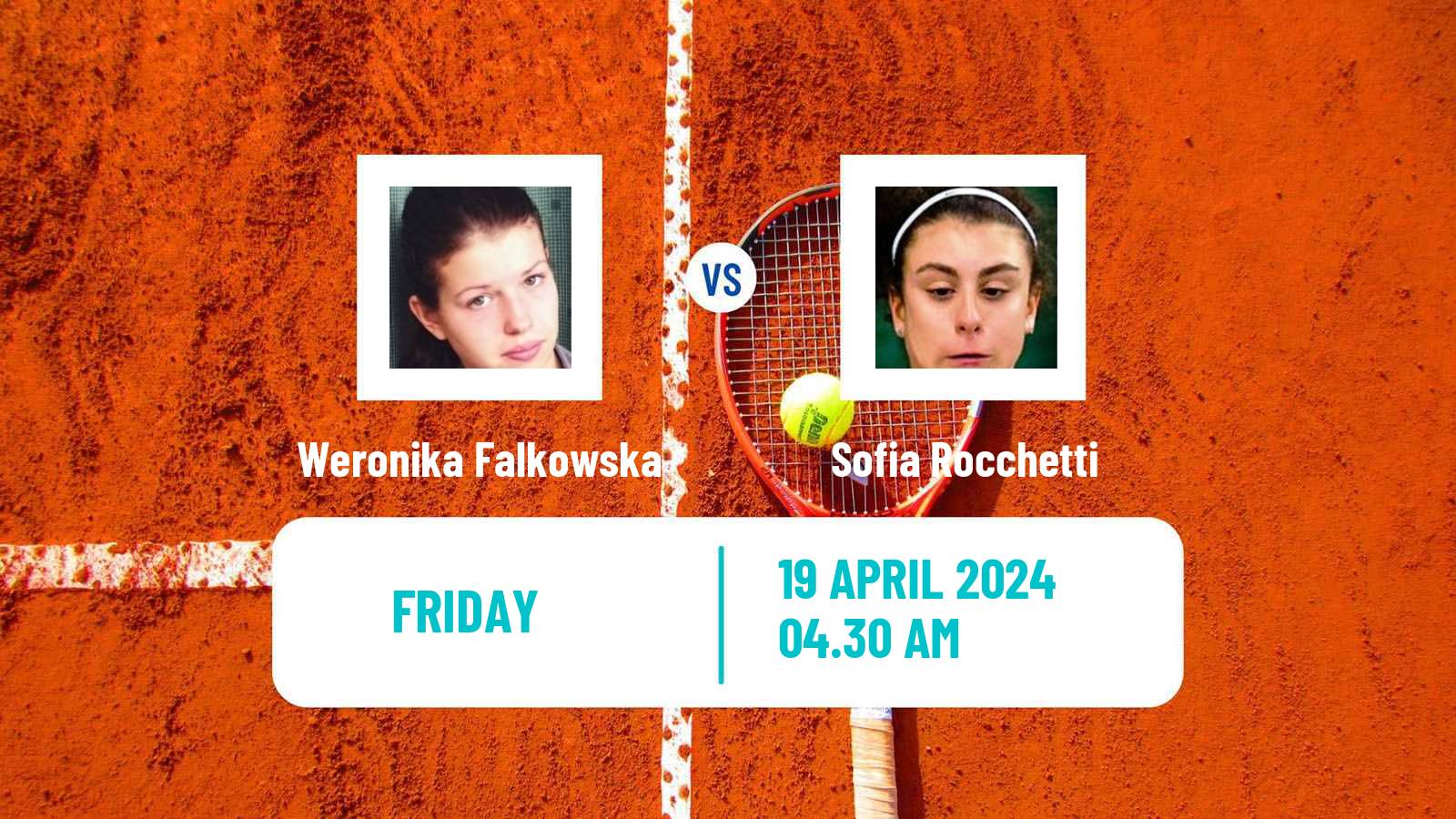 Tennis ITF W35 Hammamet 5 Women Weronika Falkowska - Sofia Rocchetti