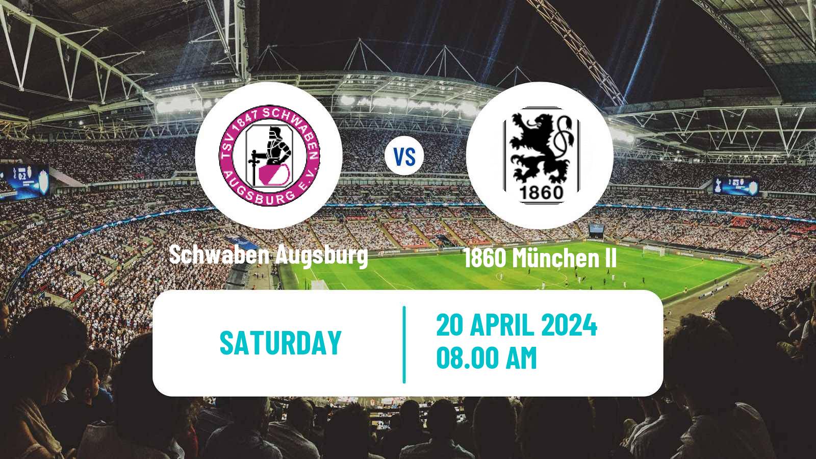 Soccer German Oberliga Bayern Süd Schwaben Augsburg - 1860 München II