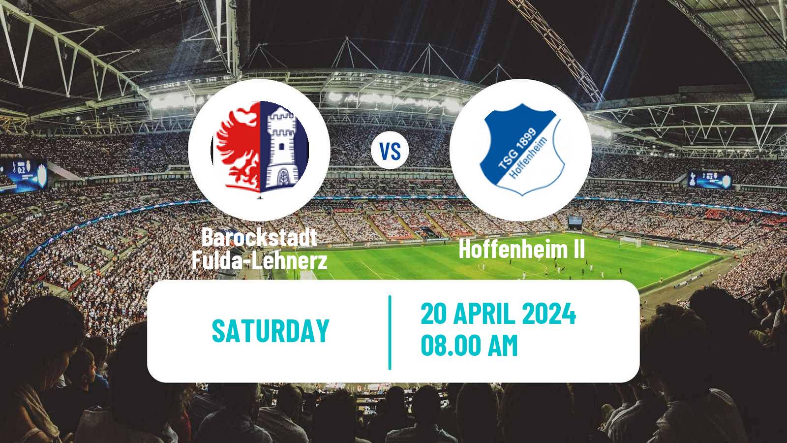 Soccer German Regionalliga Sudwest Barockstadt Fulda-Lehnerz - Hoffenheim II
