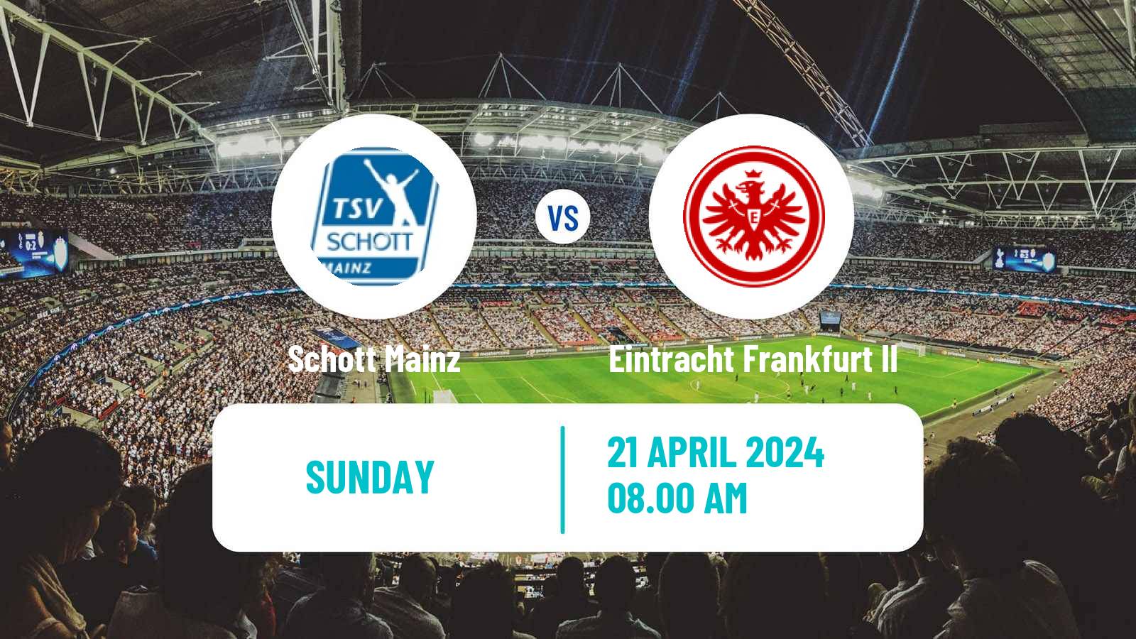 Soccer German Regionalliga Sudwest Schott Mainz - Eintracht Frankfurt II