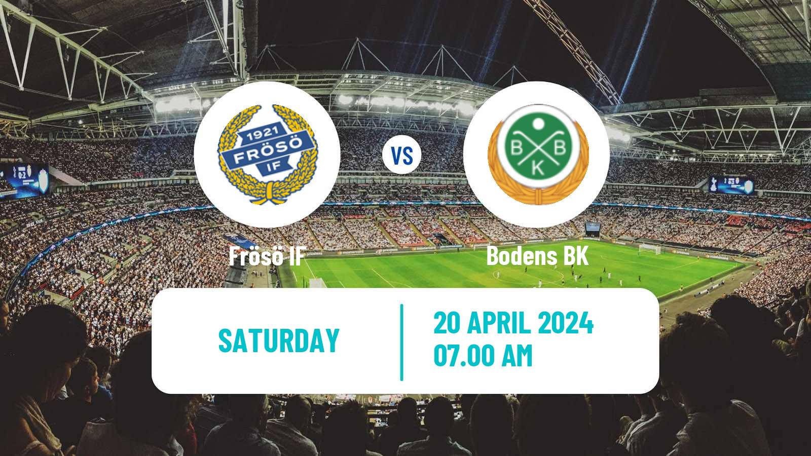 Soccer Swedish Division 2 - Norrland Frösö - Boden