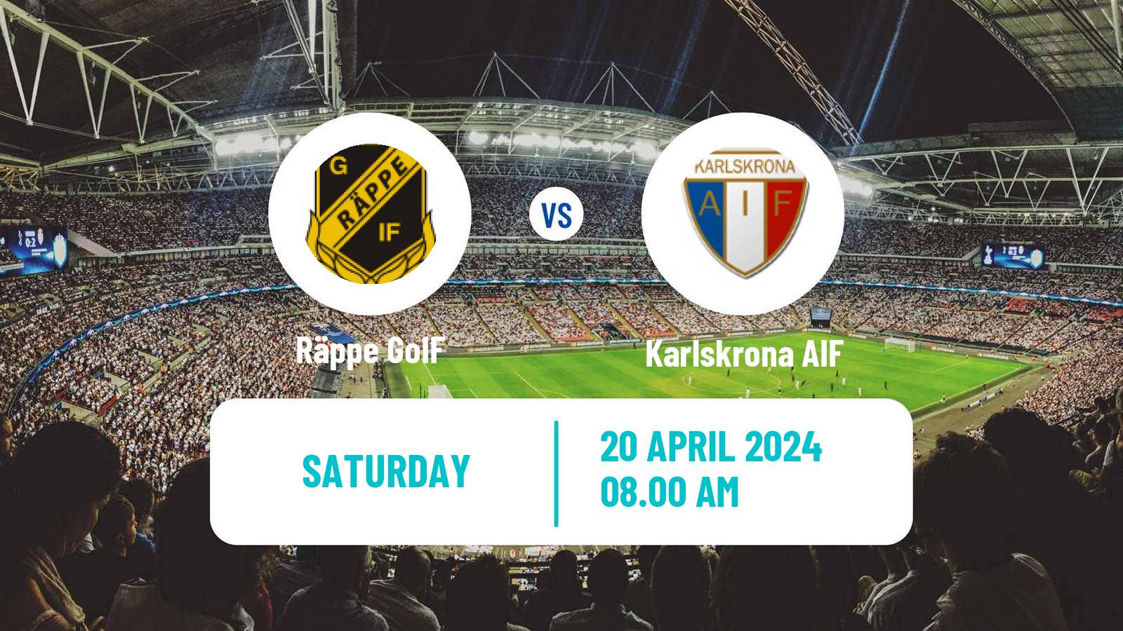 Soccer Swedish Division 2 - Södra Götaland Räppe GoIF - Karlskrona AIF