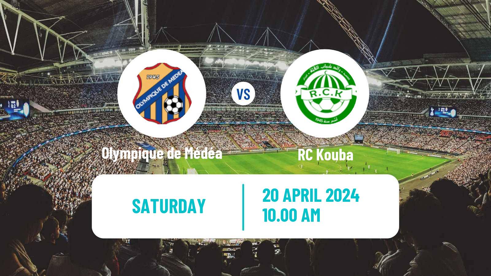 Soccer Algerian Ligue 2 Olympique de Médéa - Kouba