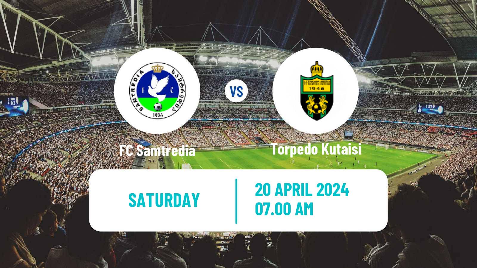 Soccer Georgian Erovnuli Liga Samtredia - Torpedo Kutaisi