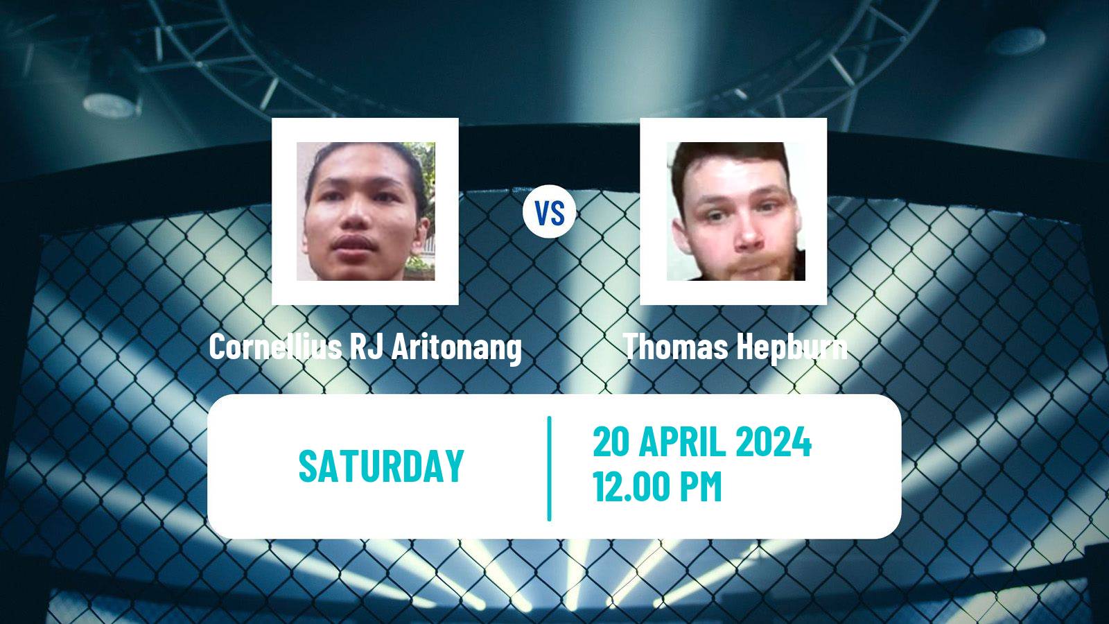 MMA Featherweight Cage Warriors Men Cornellius RJ Aritonang - Thomas Hepburn