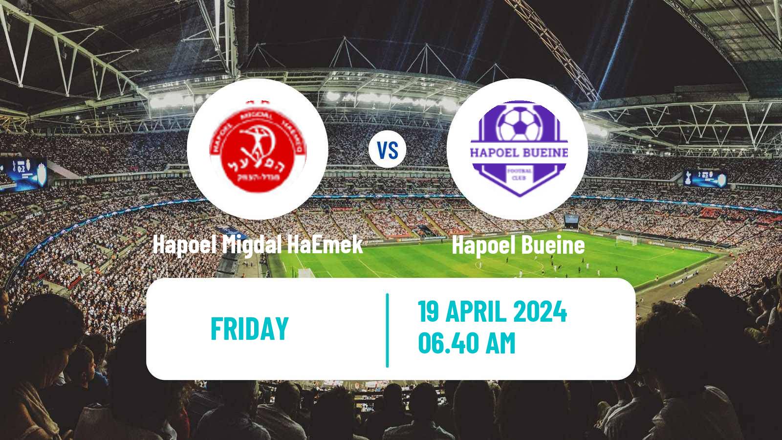 Soccer Israeli Liga Alef North Hapoel Migdal HaEmek - Hapoel Bueine