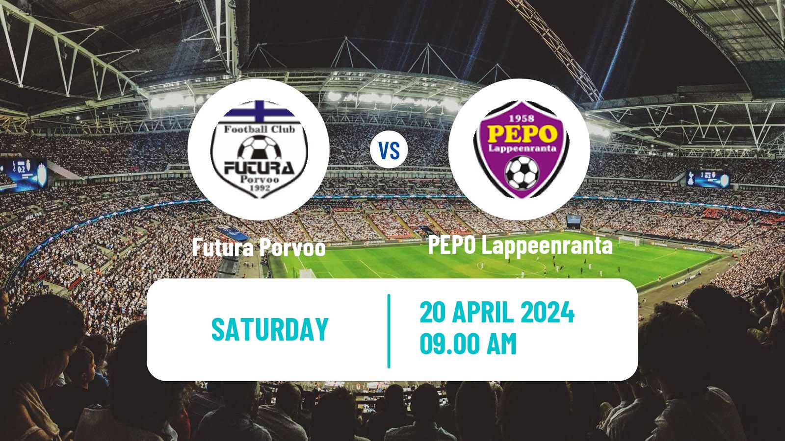 Soccer Finnish Kakkonen Group A Futura Porvoo - PEPO Lappeenranta