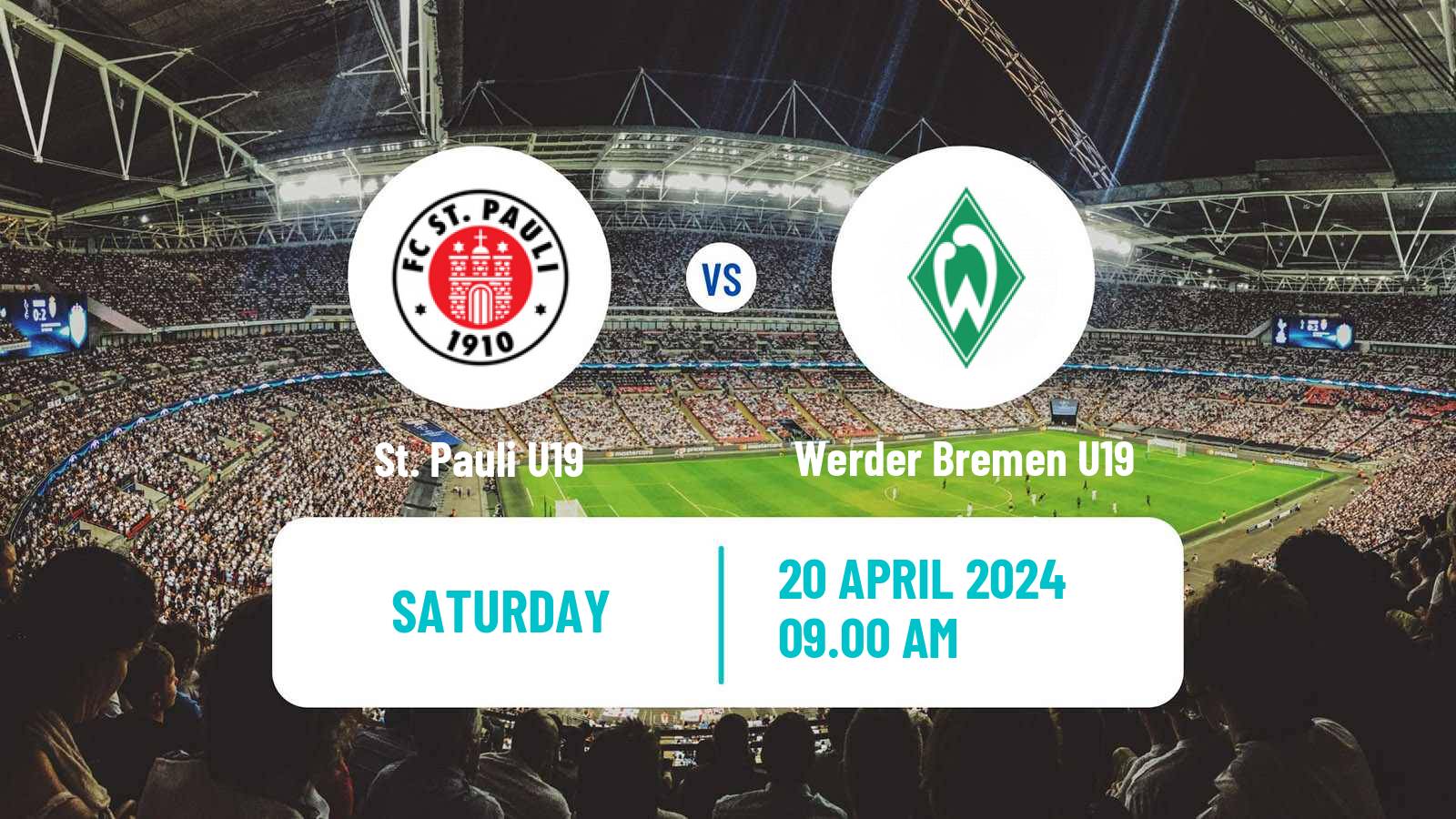 Soccer German Junioren Bundesliga North St. Pauli U19 - Werder Bremen U19