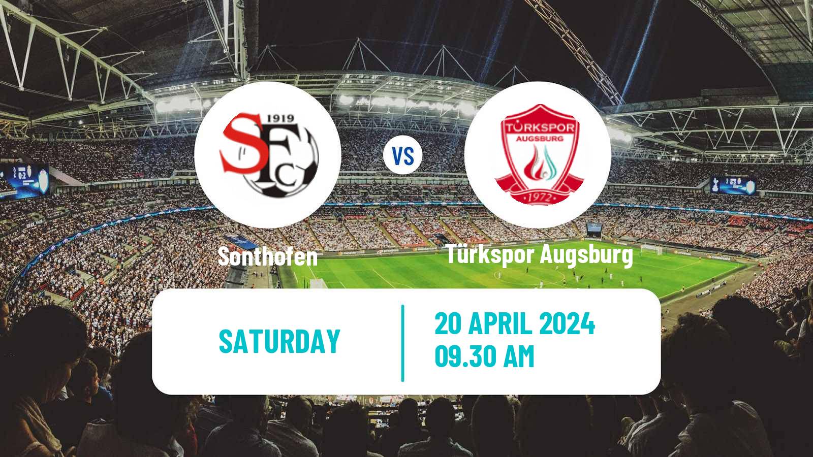 Soccer German Oberliga Bayern Süd Sonthofen - Türkspor Augsburg