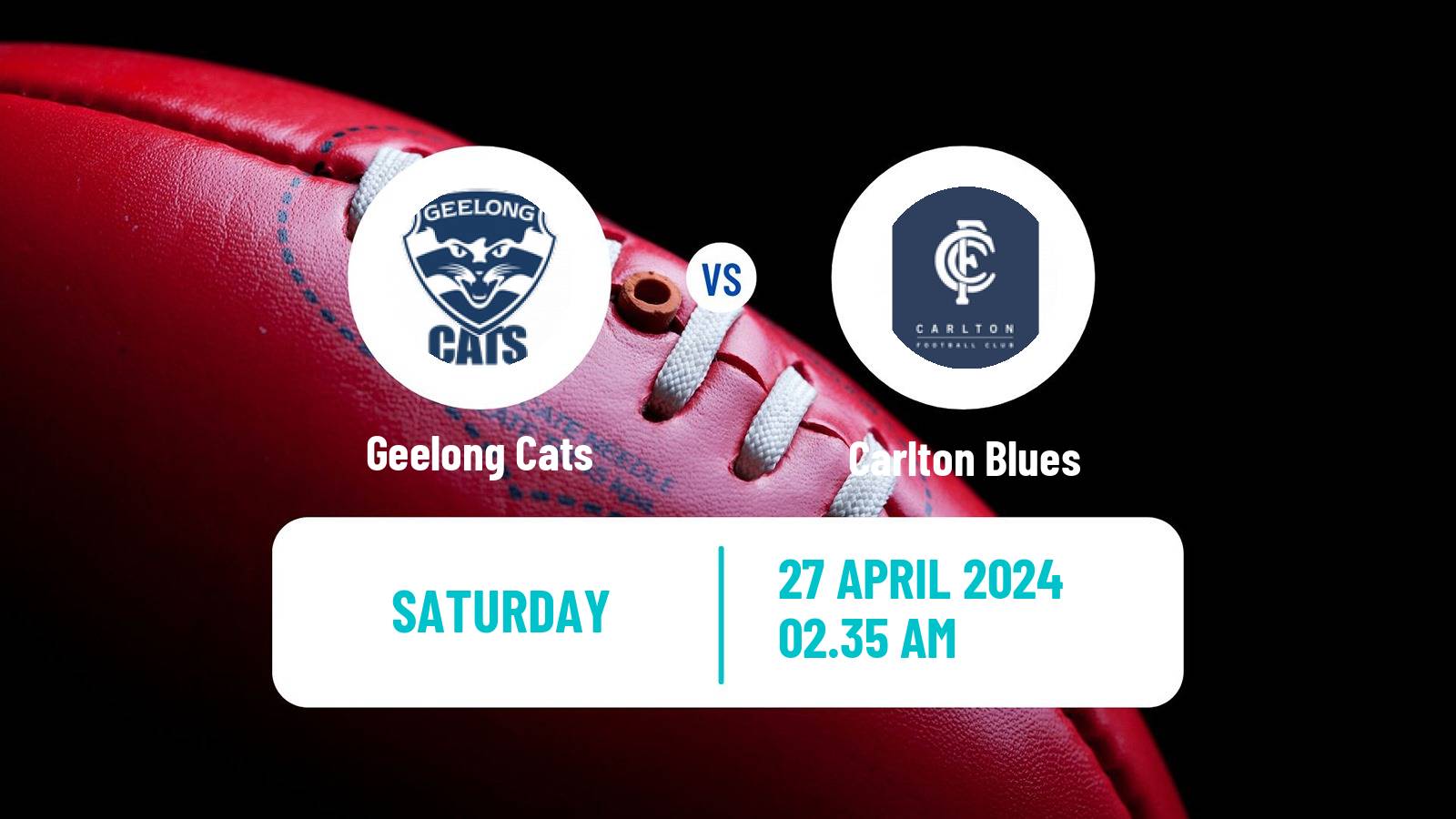 Aussie rules AFL Geelong Cats - Carlton Blues