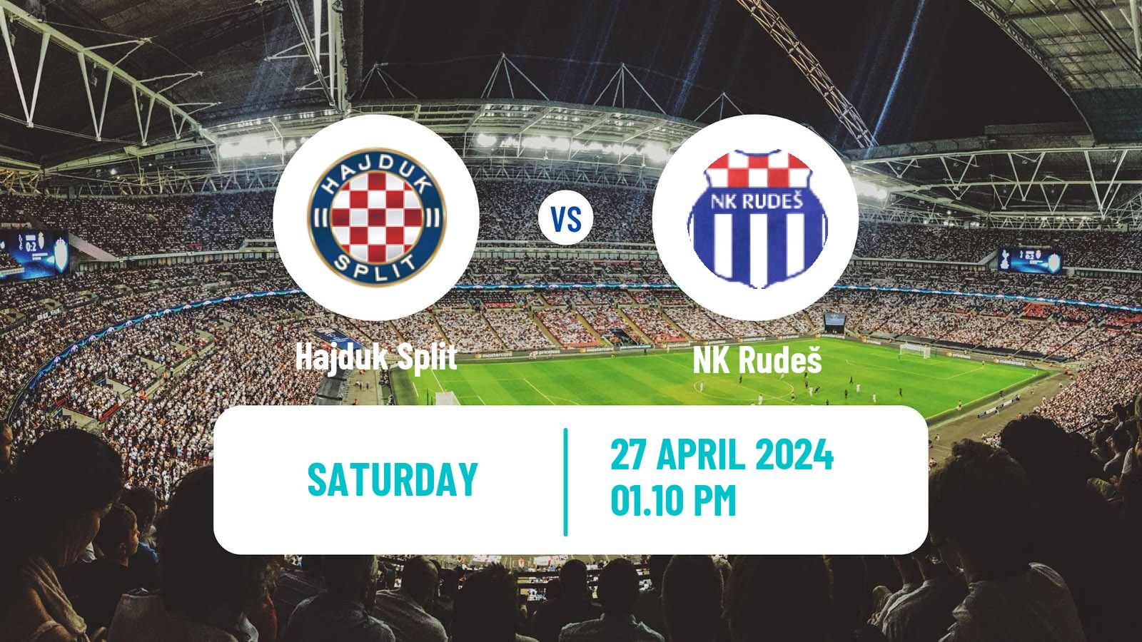 Soccer Croatian HNL Hajduk Split - Rudeš