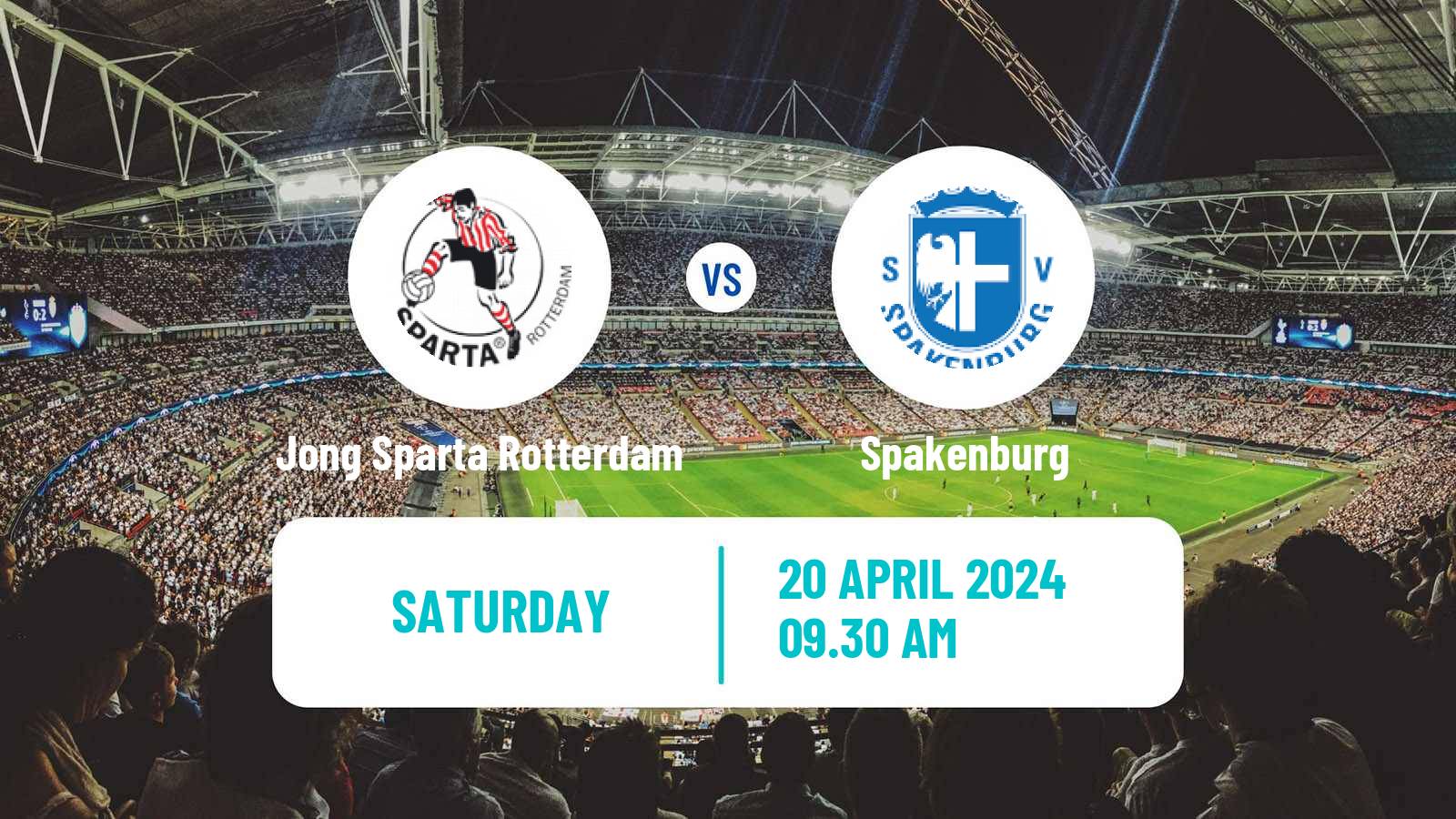 Soccer Dutch Tweede Divisie Jong Sparta Rotterdam - Spakenburg