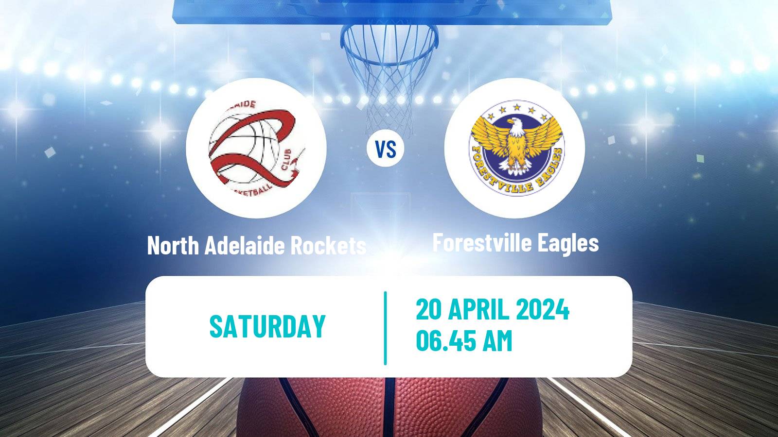 Basketball Australian NBL1 Central North Adelaide Rockets - Forestville Eagles
