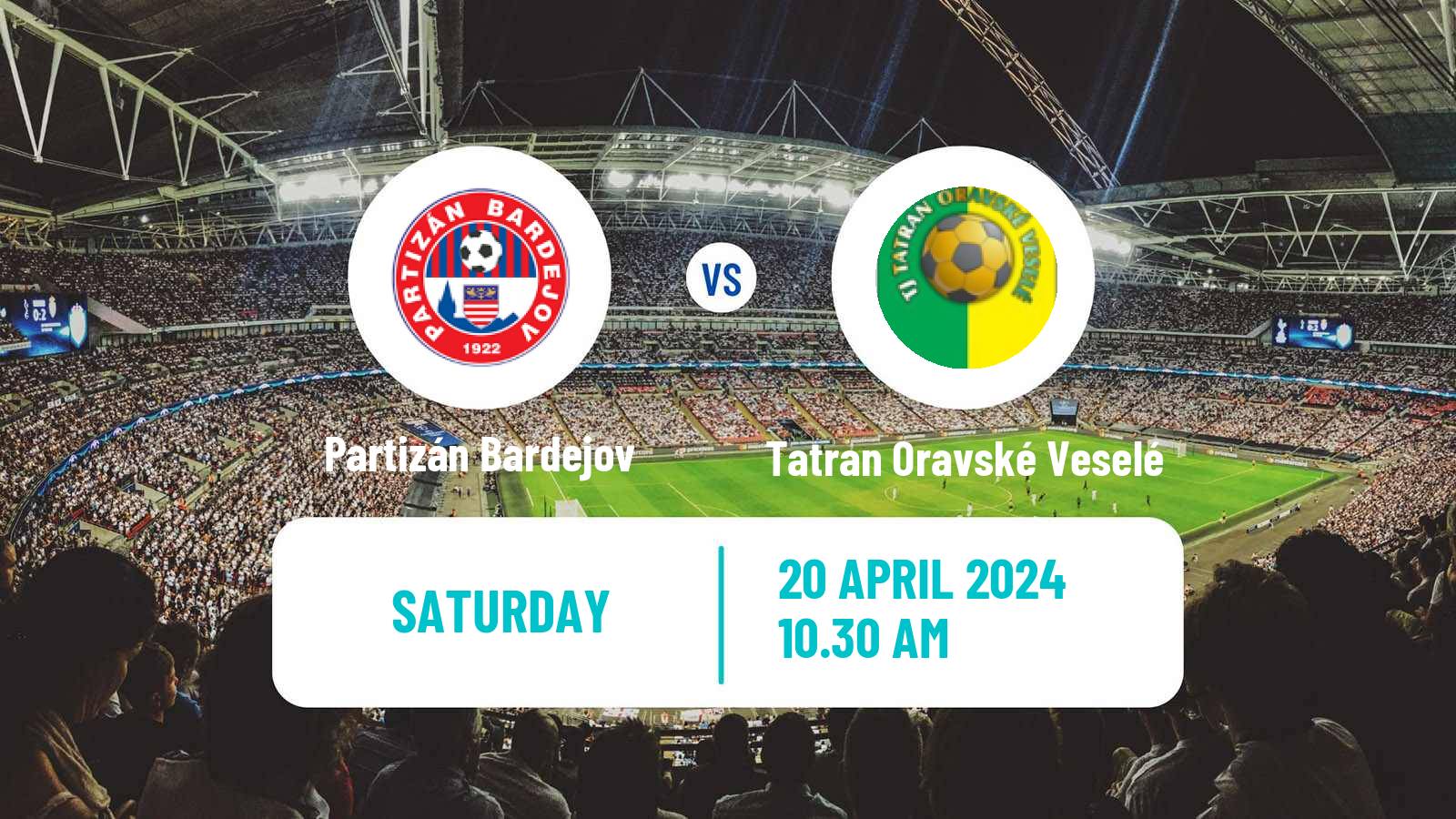 Soccer Slovak 3 Liga East Partizán Bardejov - Tatran Oravské Veselé