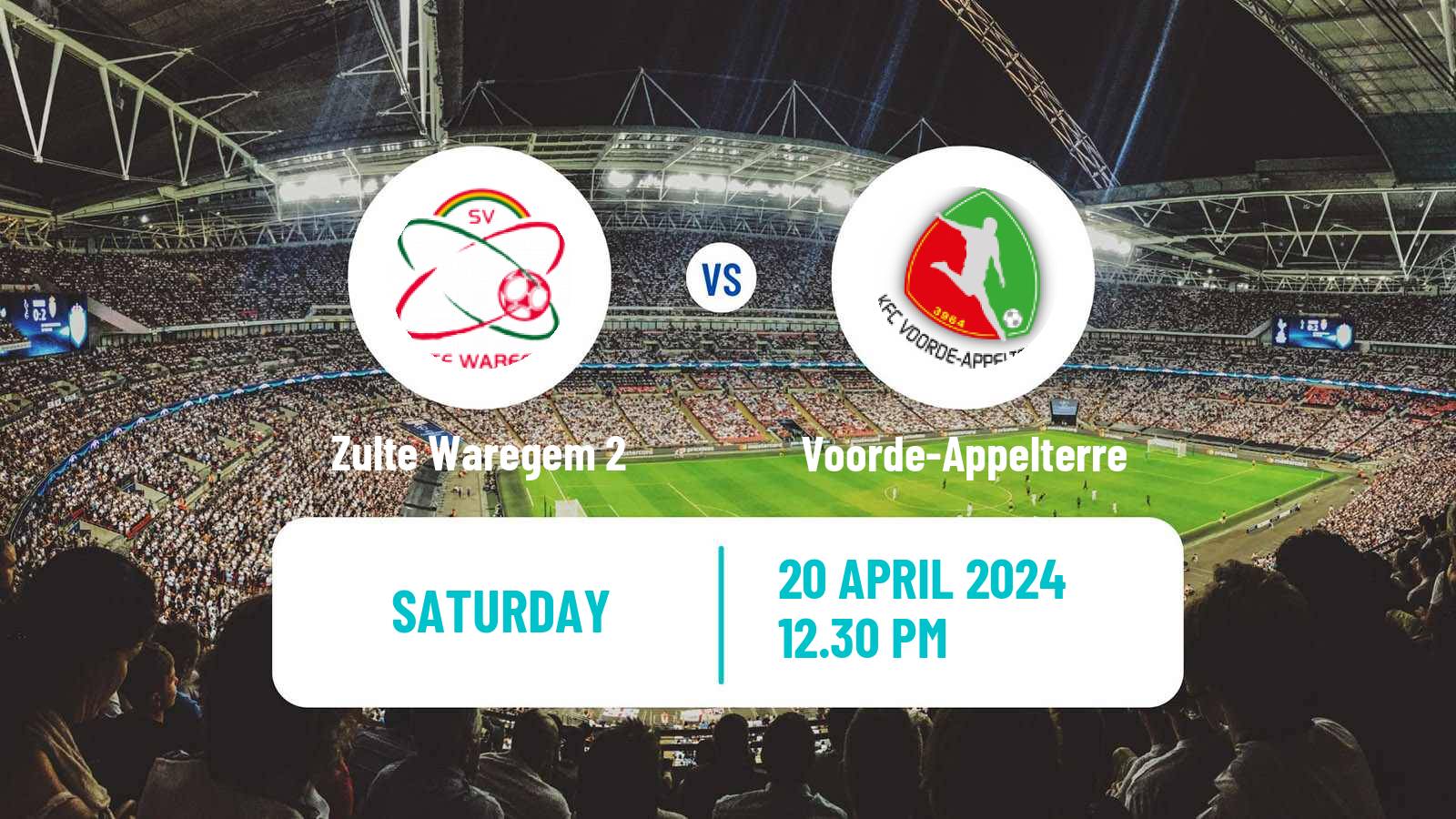Soccer Belgian Second Amateur Division Group A Zulte Waregem 2 - Voorde-Appelterre