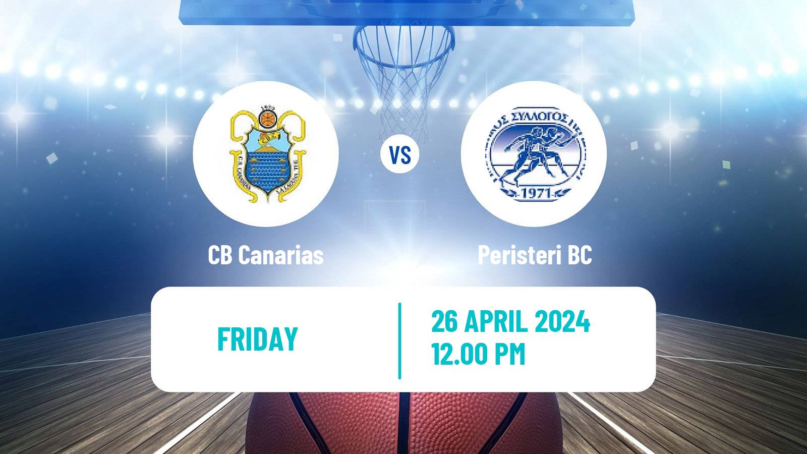 Basketball Champions League Basketball Canarias - Peristeri BC